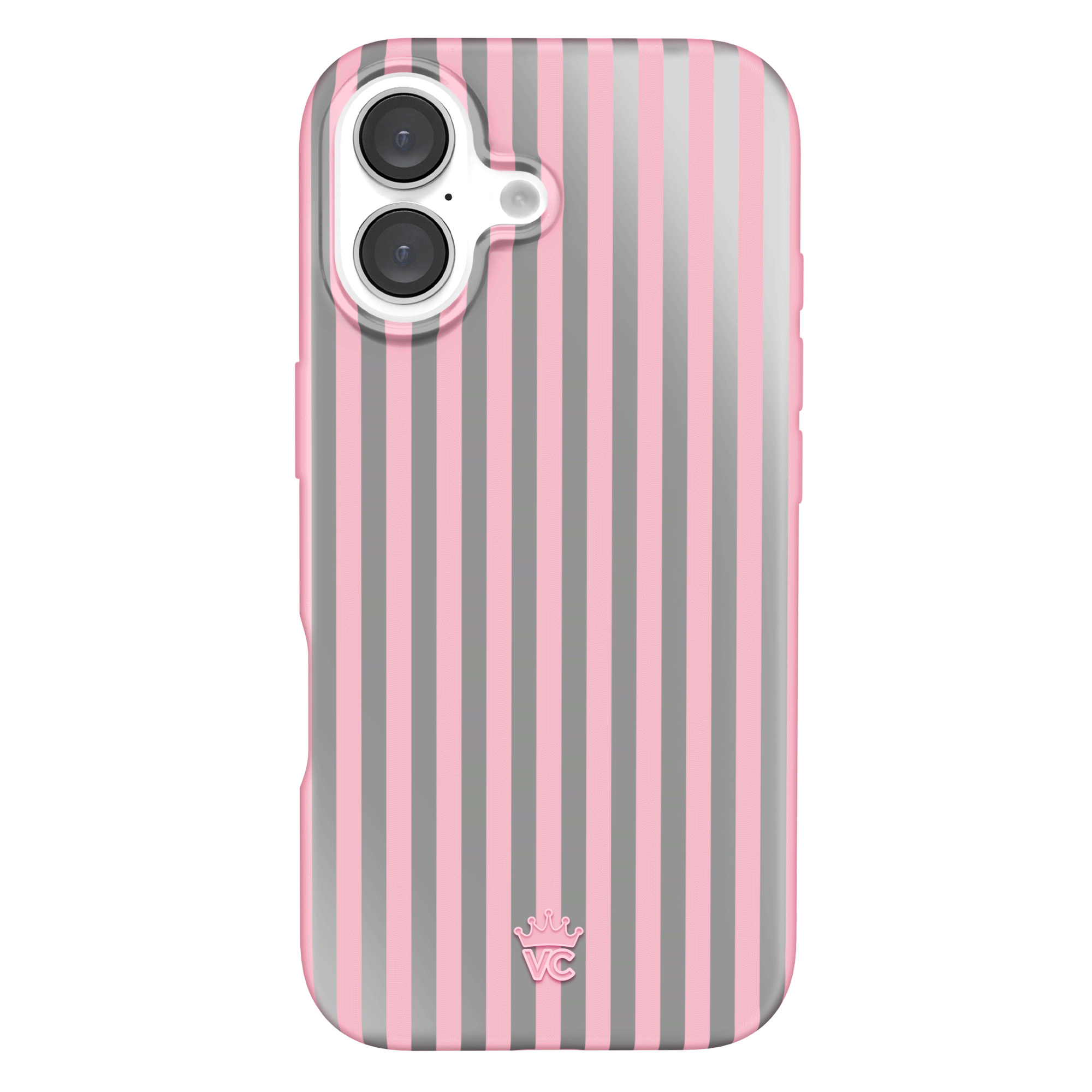 Pink Chrome Stripes iPhone Case