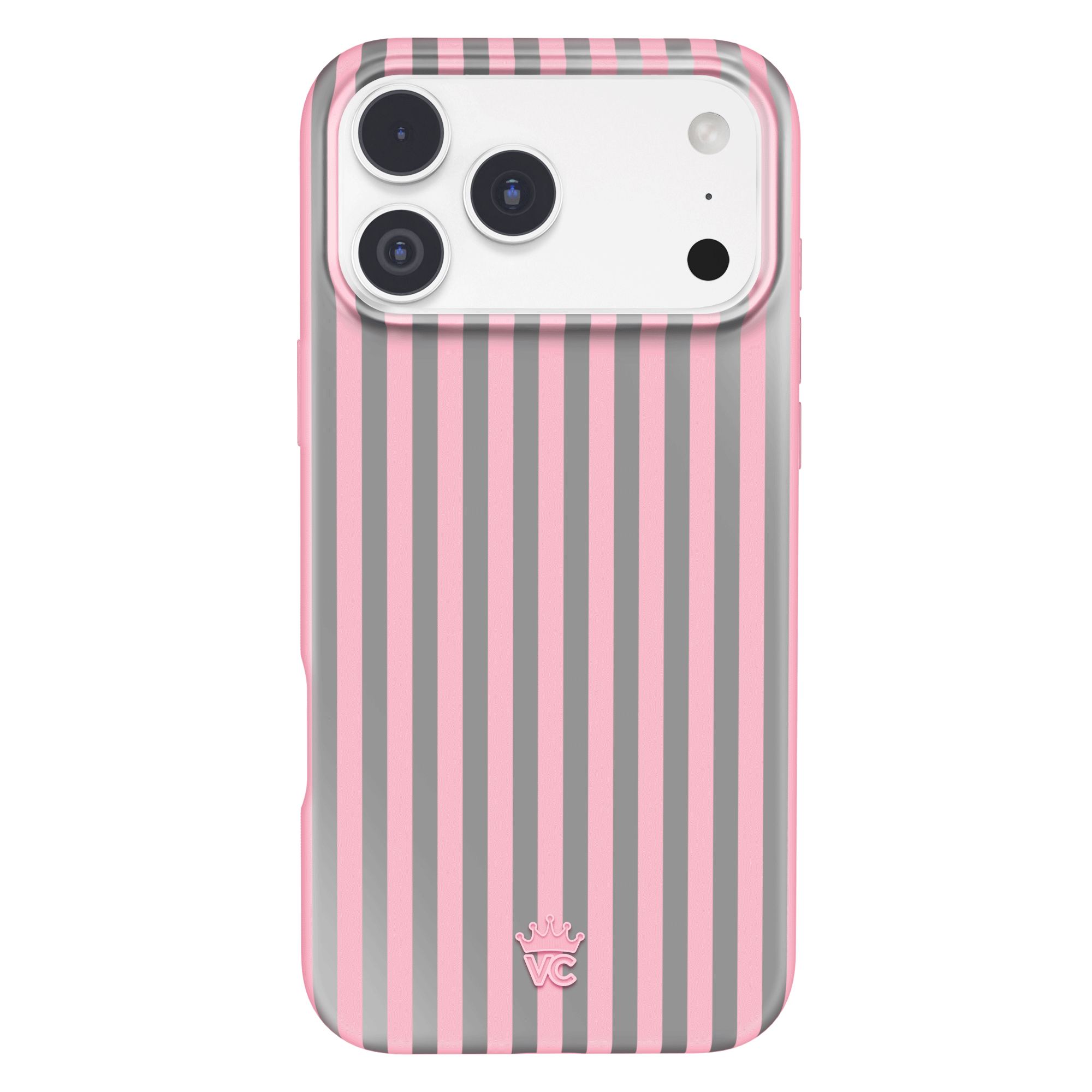 Pink Chrome Stripes iPhone Case