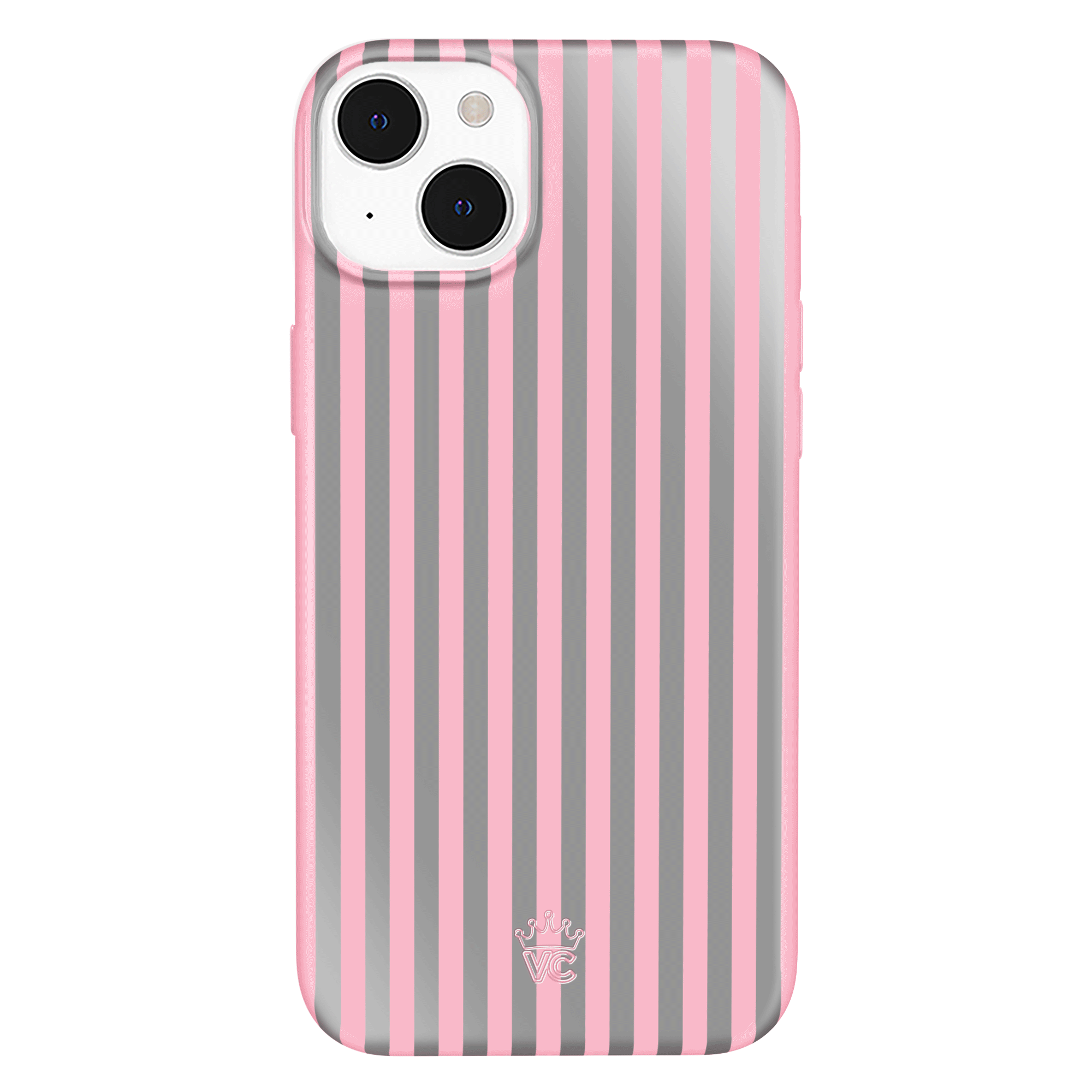 Pink Chrome Stripes iPhone Case