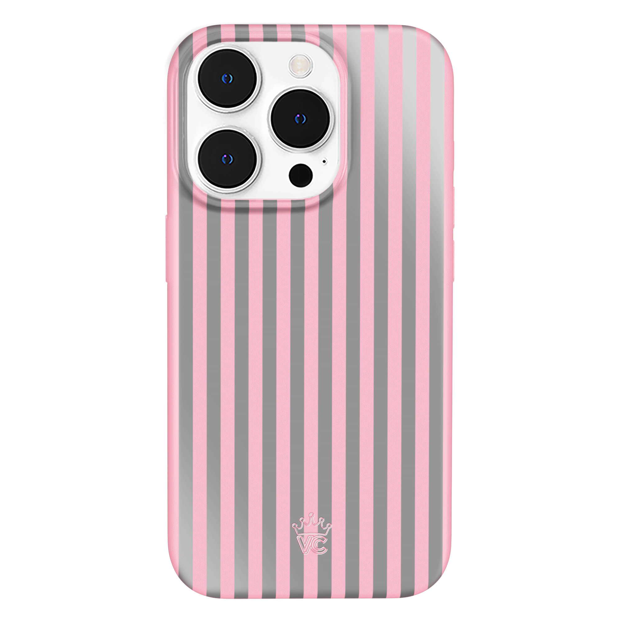 Pink Chrome Stripes iPhone Case