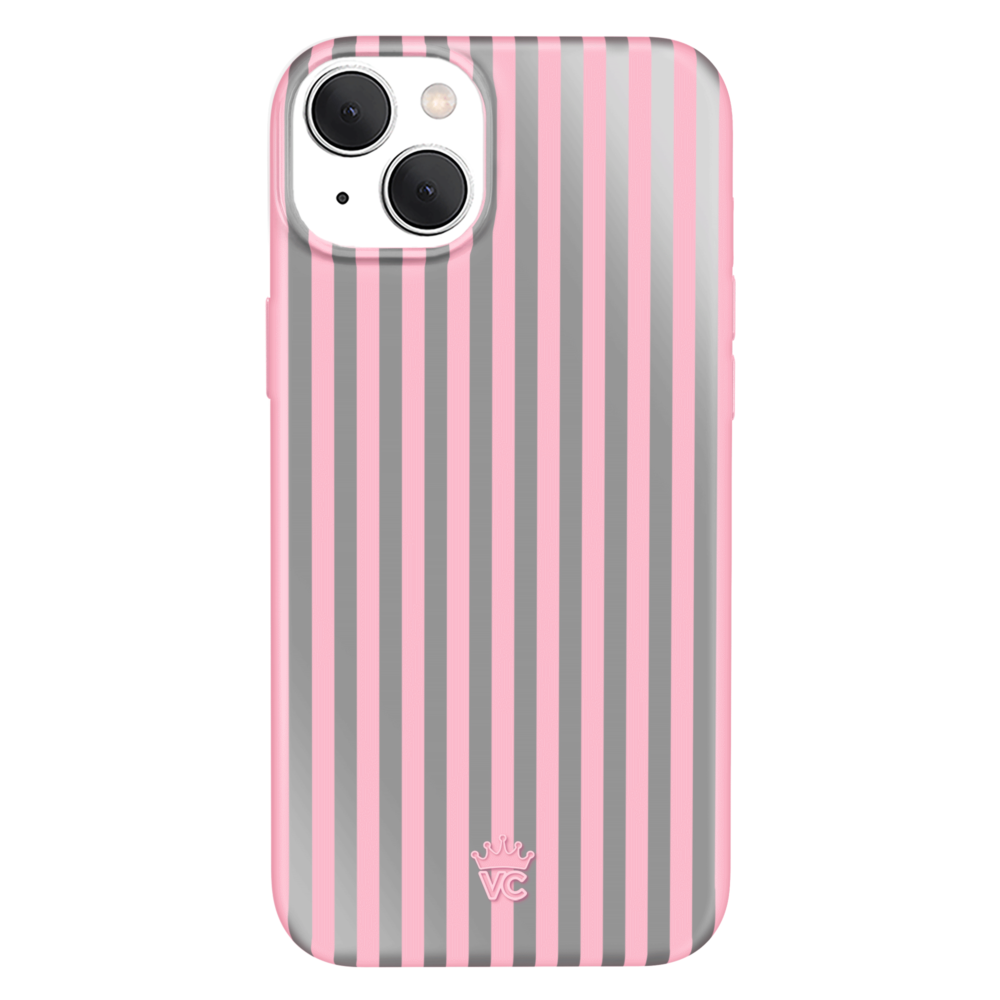 Pink Chrome Stripes iPhone Case