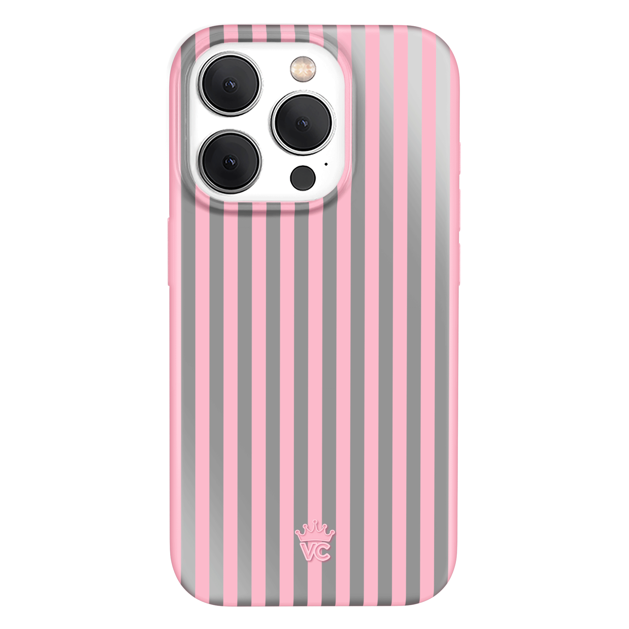 Pink Chrome Stripes iPhone Case
