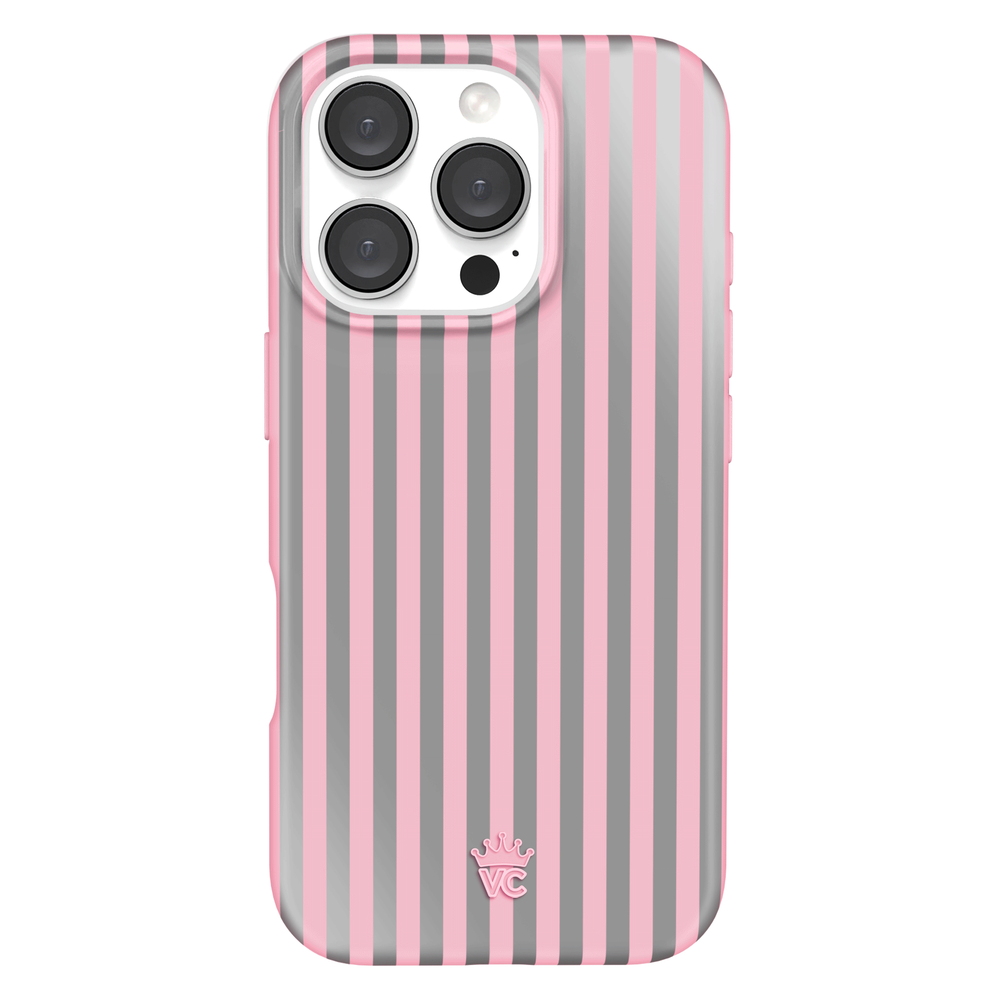Pink Chrome Stripes iPhone Case