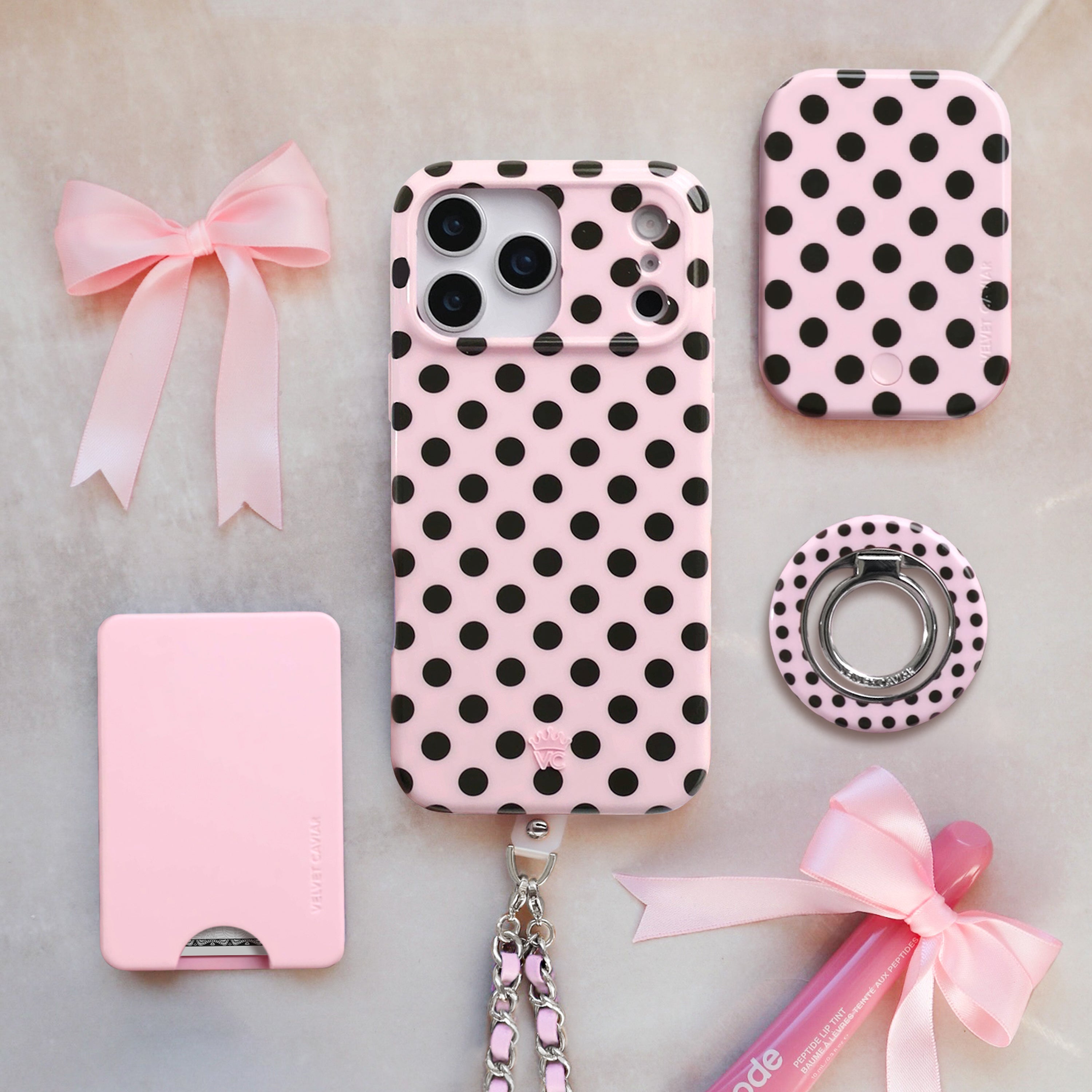 Princess Pink Polka Dot MagSafe Battery Power Pack