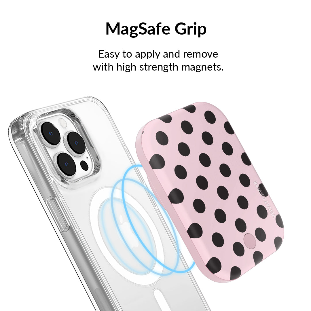 Princess Pink Polka Dot MagSafe Battery Power Pack