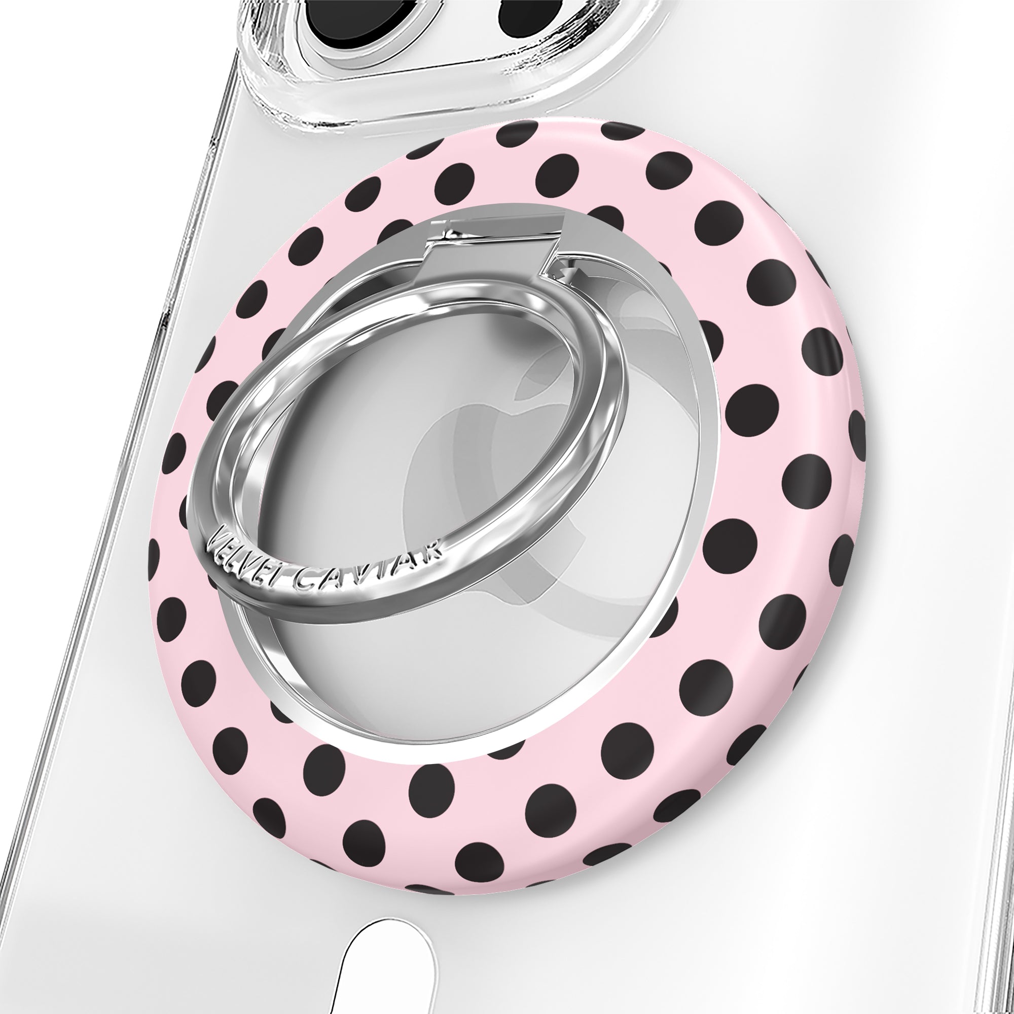 Princess Pink Polka Dot MagSafe Grip Ring