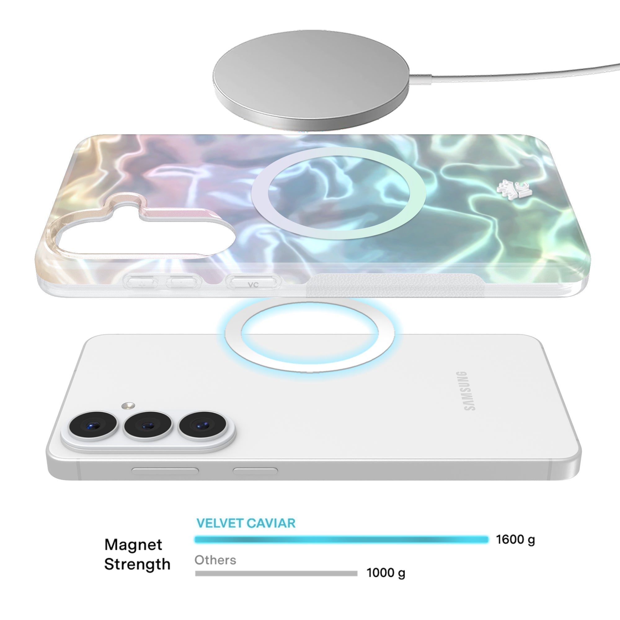 White Opal Holo Samsung Case