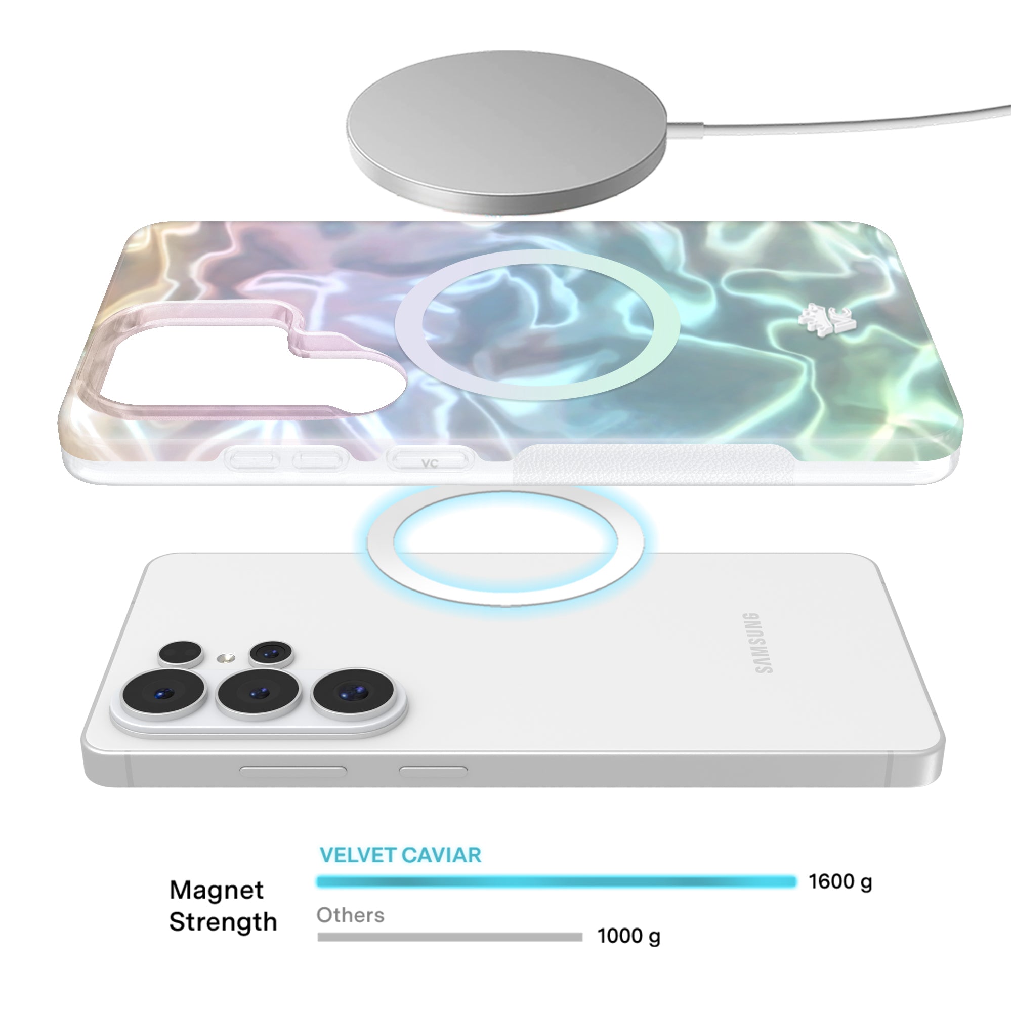 White Opal Holo Samsung Case