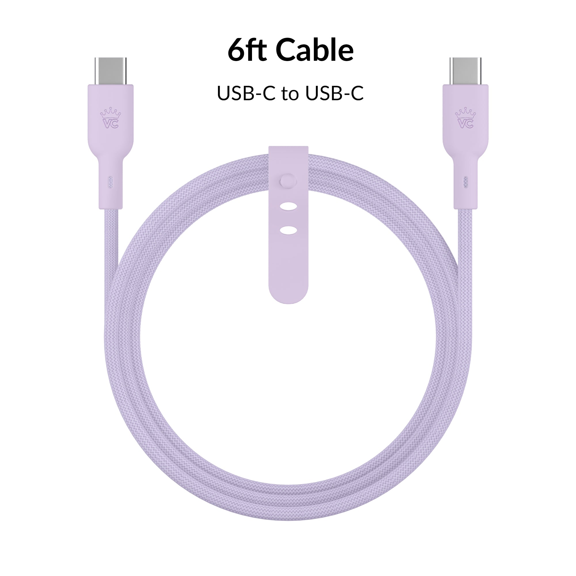 Soft Lilac Fast Charging Cable, 6ft USB-C