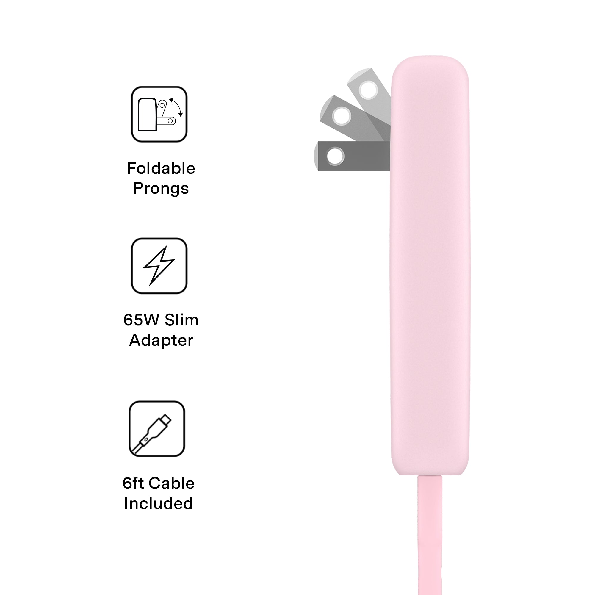 Strawberry Milk Fast Charging Set, Dual Port Wall Adapter + 6ft USB-C Cable