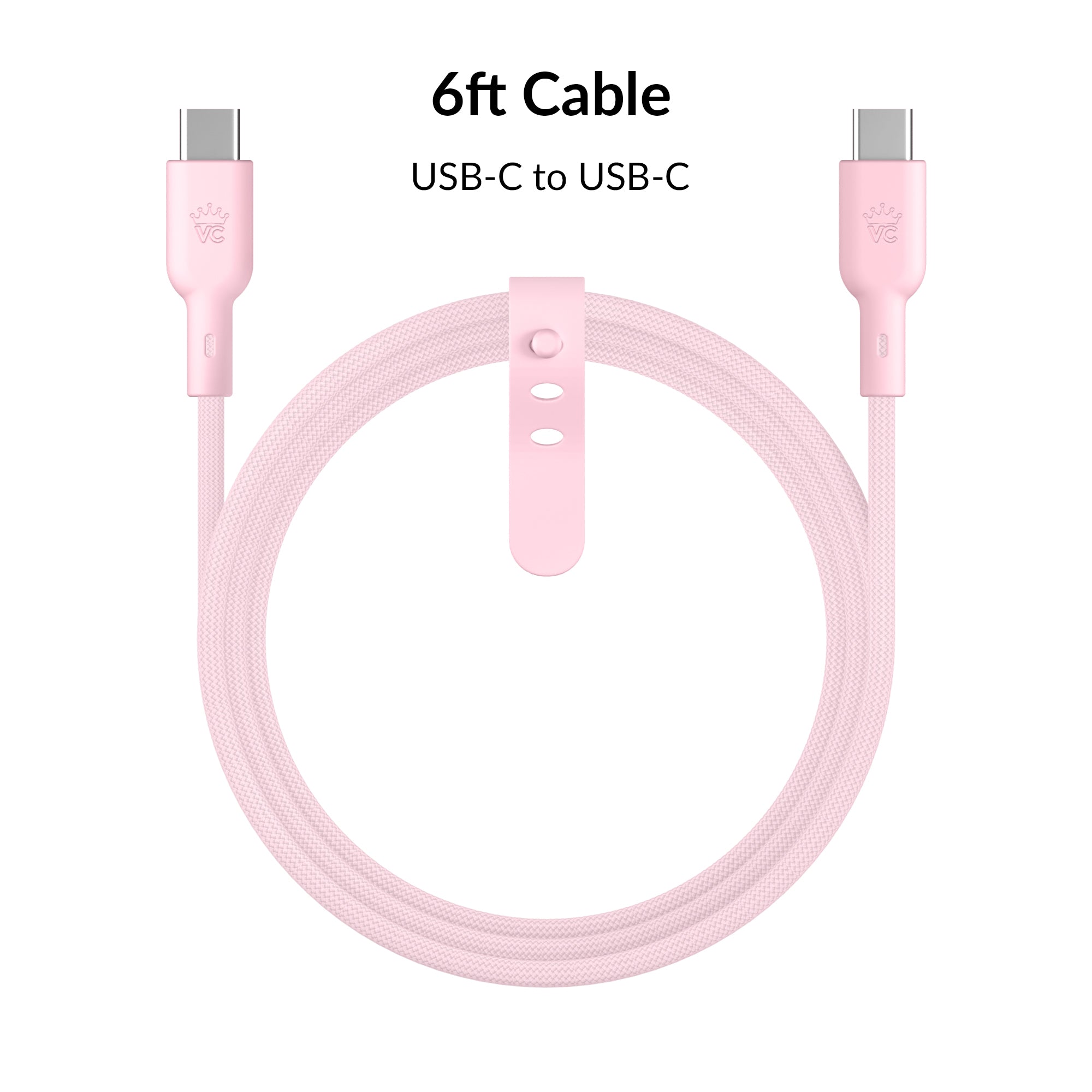 Strawberry Milk Fast Charging Cable, 6ft USB-C