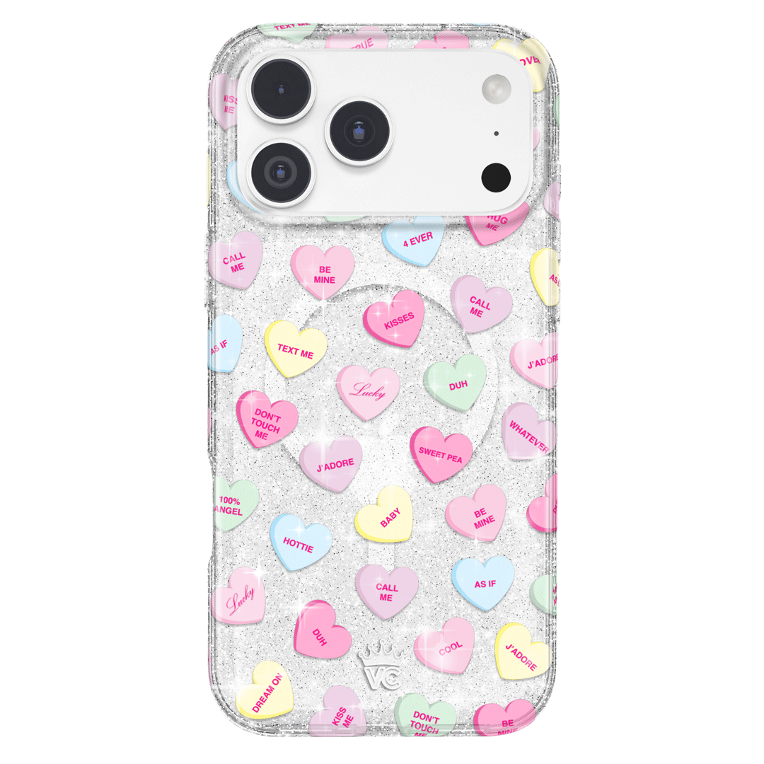 Sweet Hearts Glitter iPhone Case