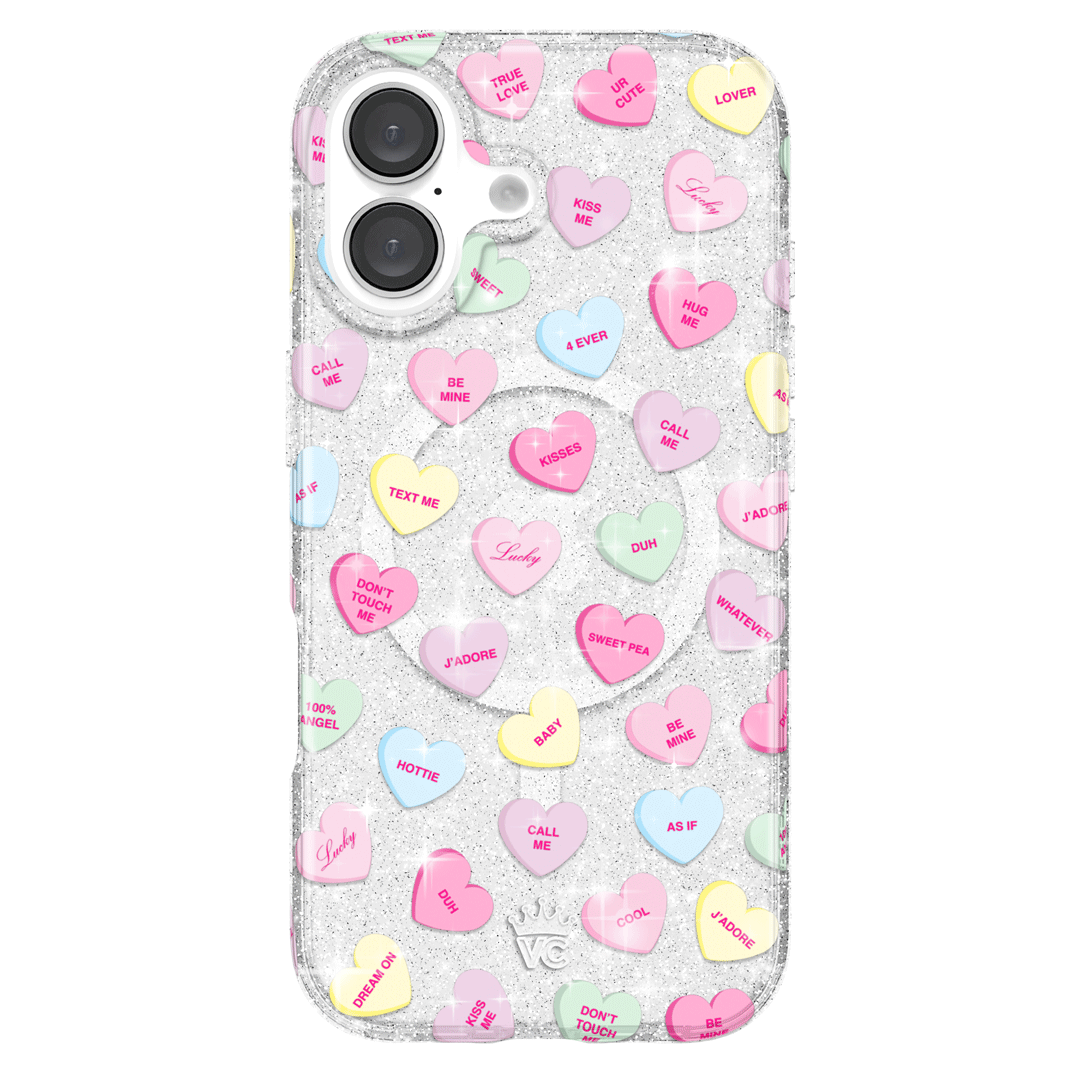 Sweet Hearts Glitter iPhone Case