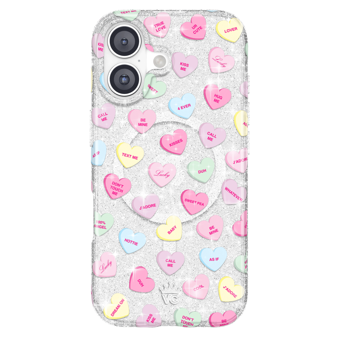 Sweet Hearts Glitter iPhone Case