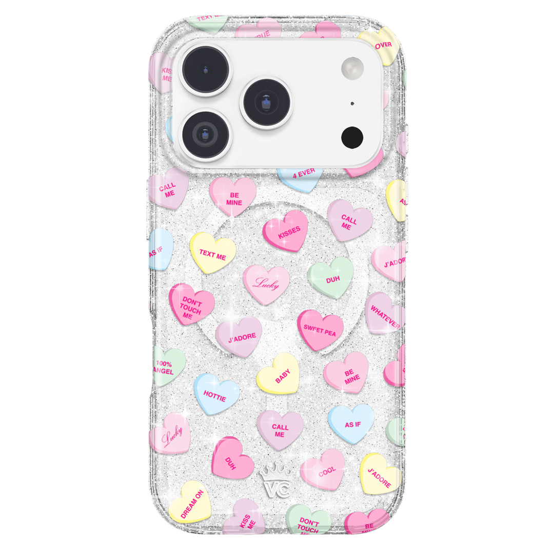 Sweet Hearts Glitter iPhone Case