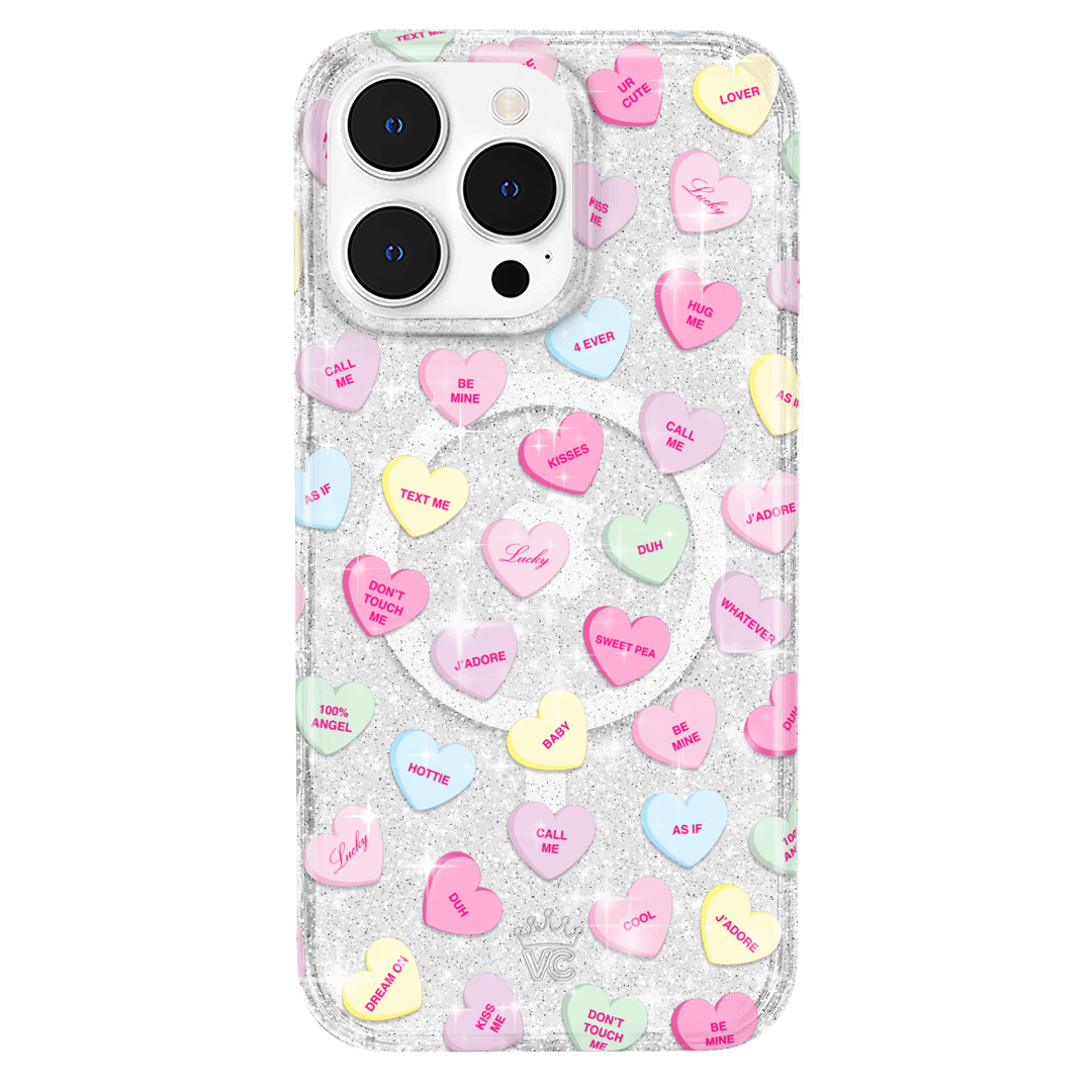 Sweet Hearts Glitter iPhone Case