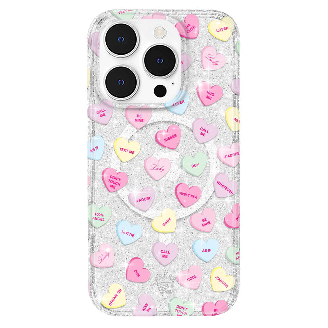 Sweet Hearts Glitter iPhone Case