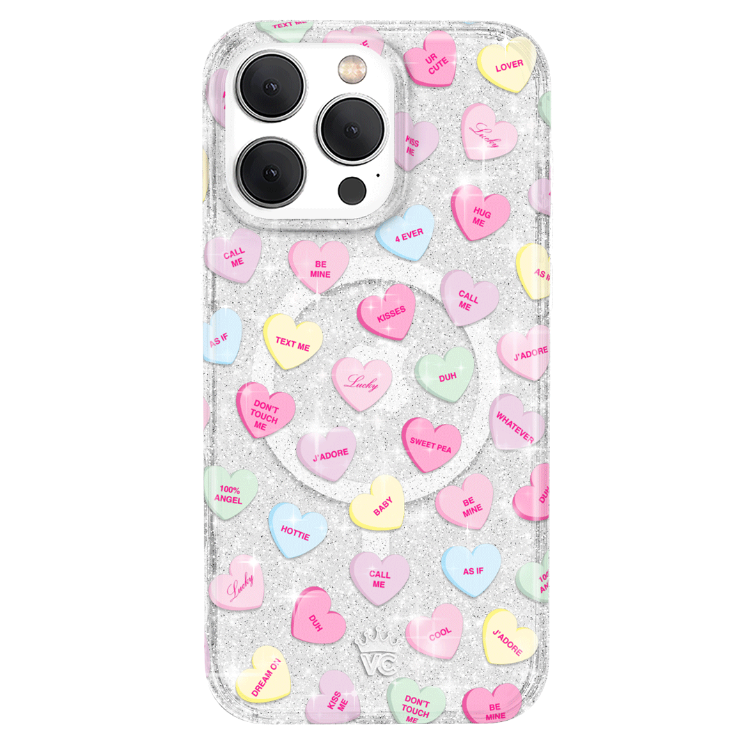 Sweet Hearts Glitter iPhone Case