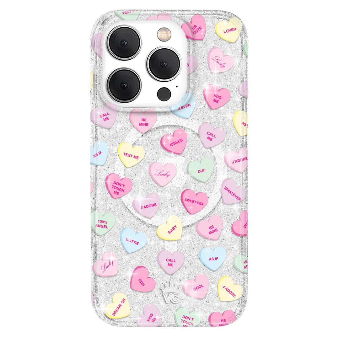 Sweet Hearts Glitter iPhone Case
