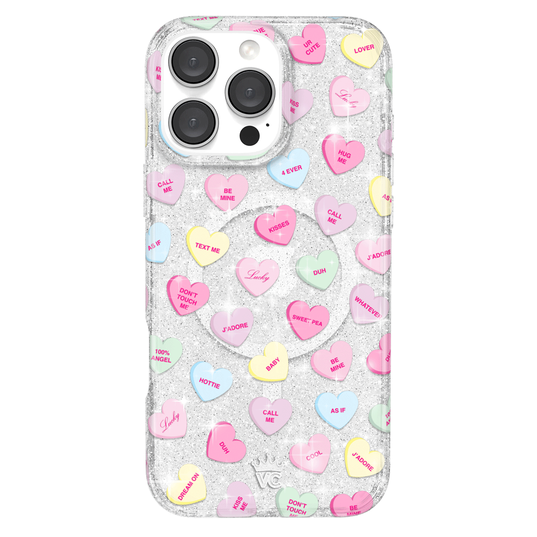 Sweet Hearts Glitter iPhone Case
