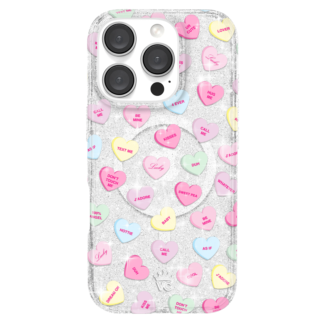 Sweet Hearts Glitter iPhone Case