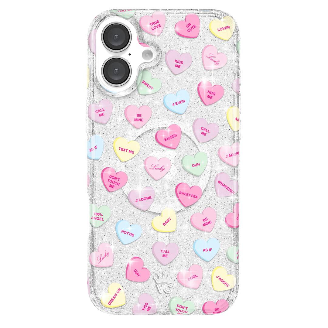 Sweet Hearts Glitter iPhone Case