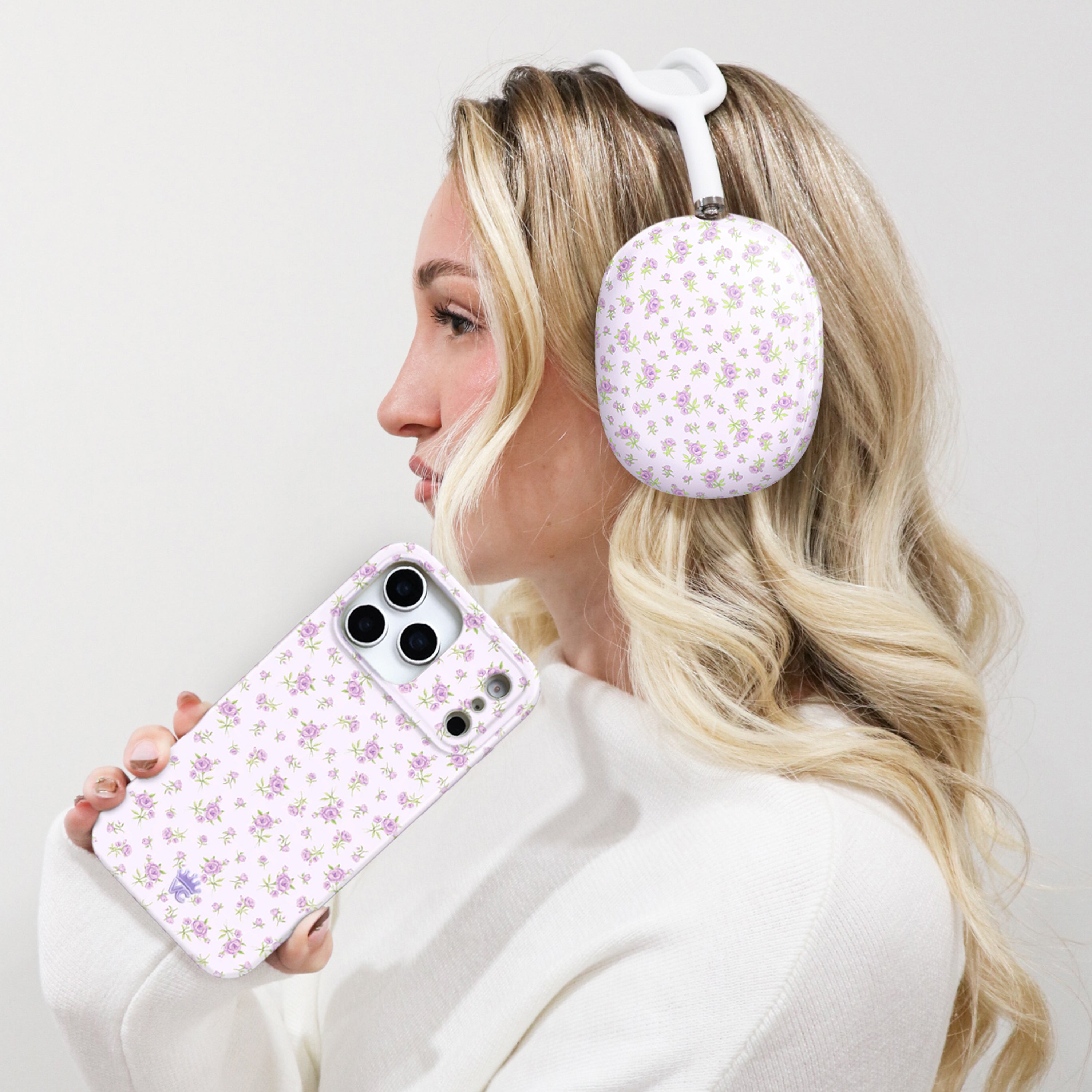 Dainty Lilac Floral AirPod Max Case