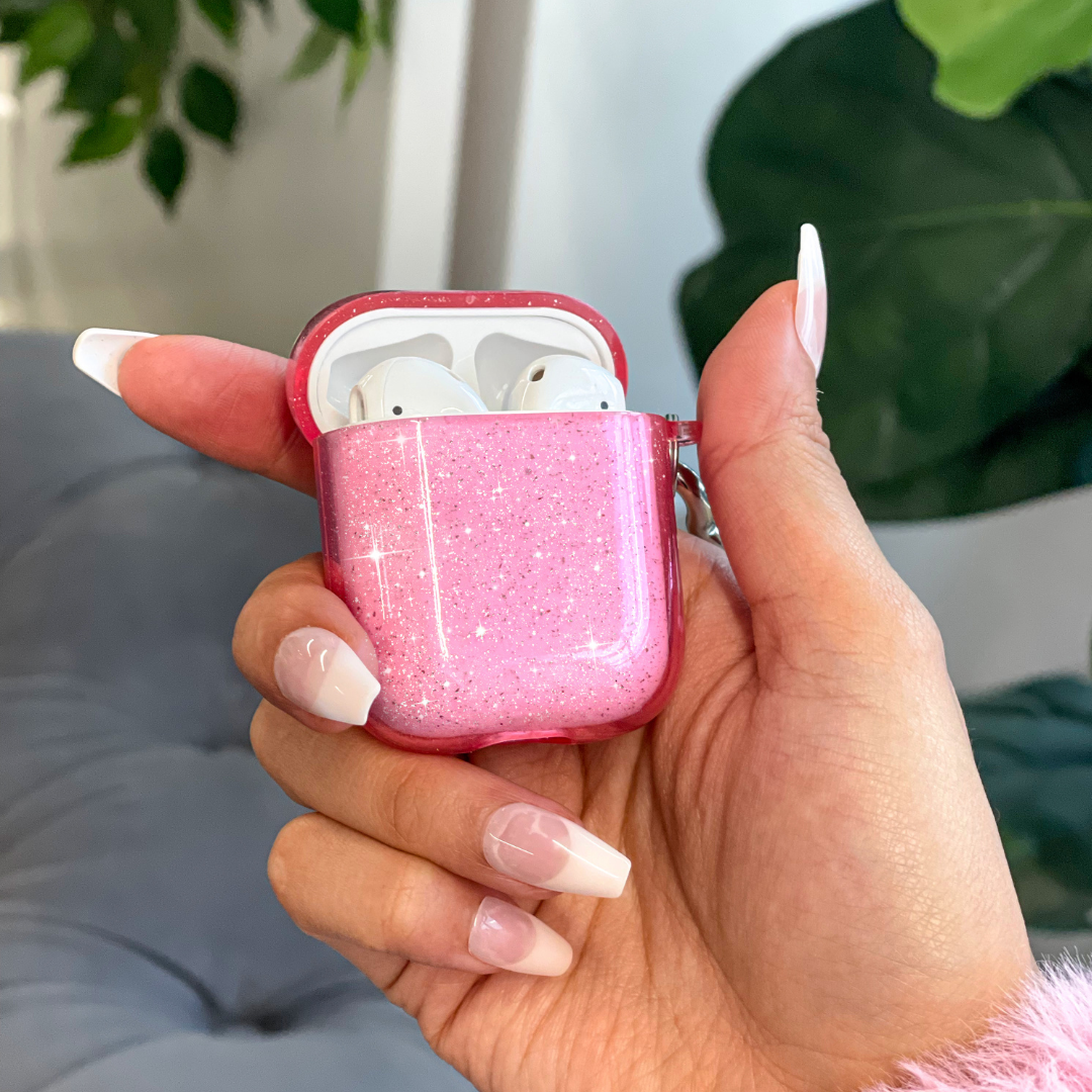 Pink Stardust Glitter AirPod Case