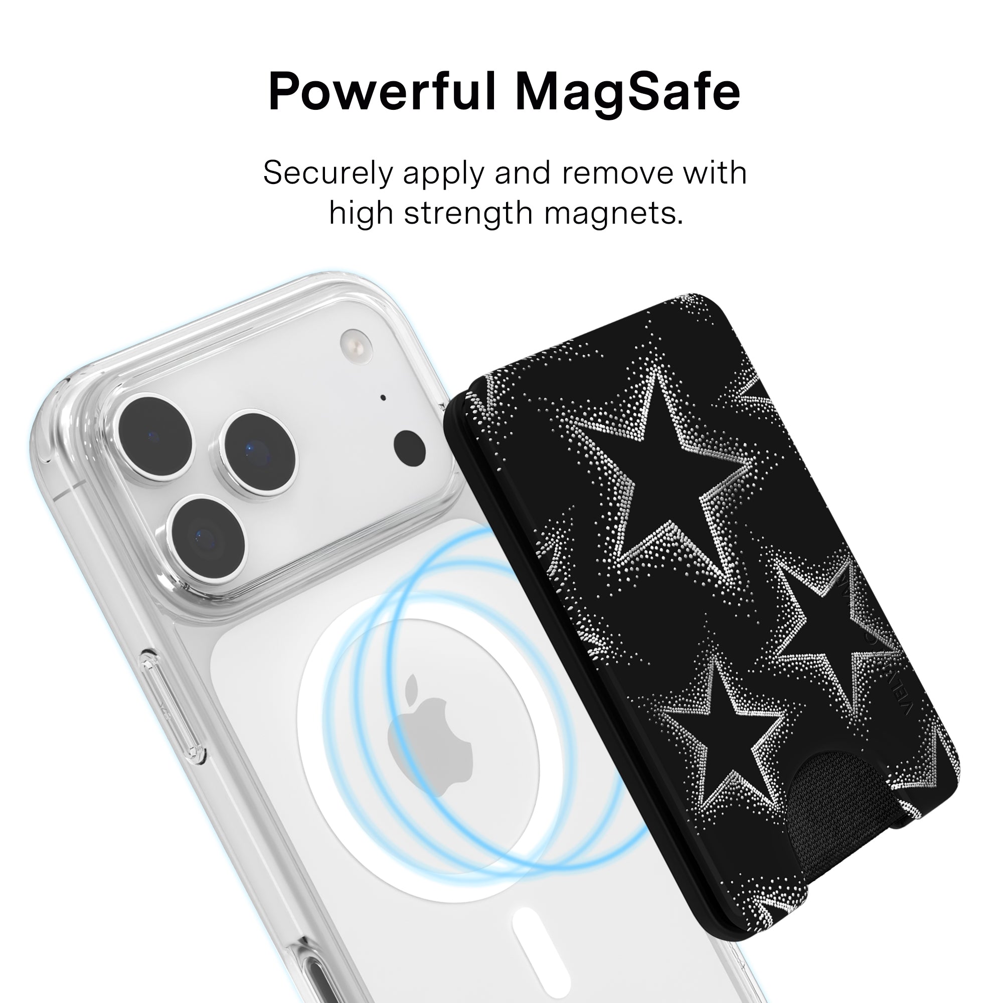 Chrome Stars MagSafe Wallet