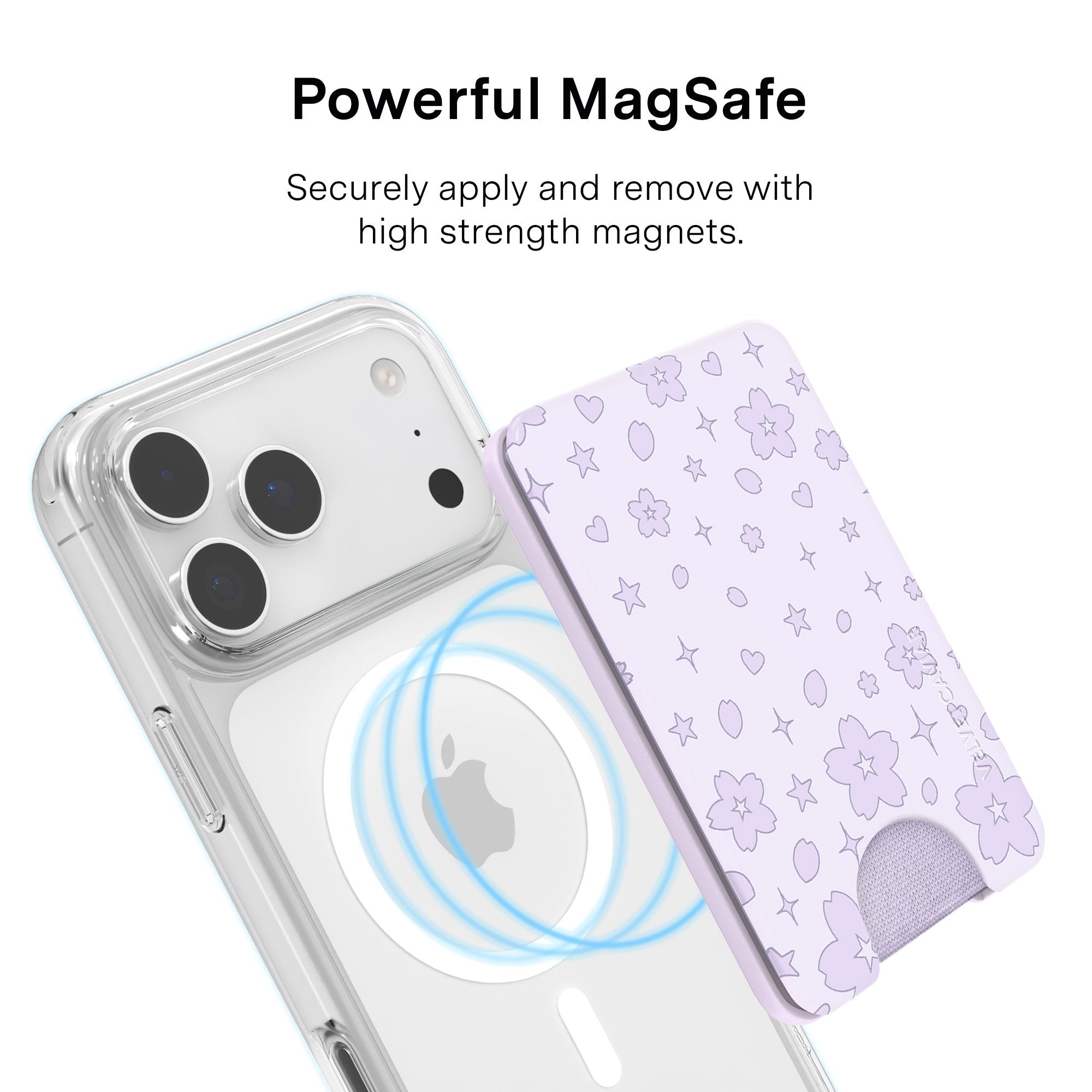 Lavender Cherry Blossom MagSafe Wallet