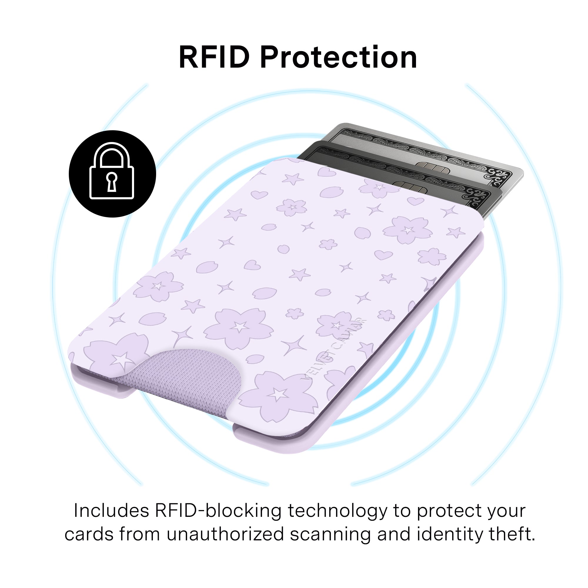 Lavender Cherry Blossom MagSafe Wallet