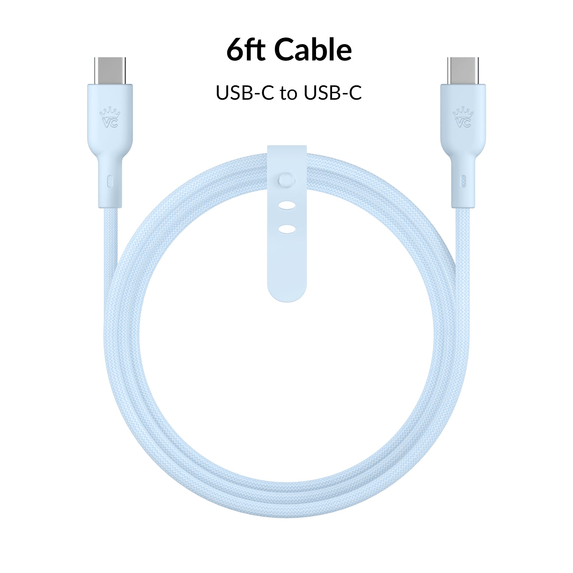 Whisper Blue Fast Charging Cable, 6ft USB-C