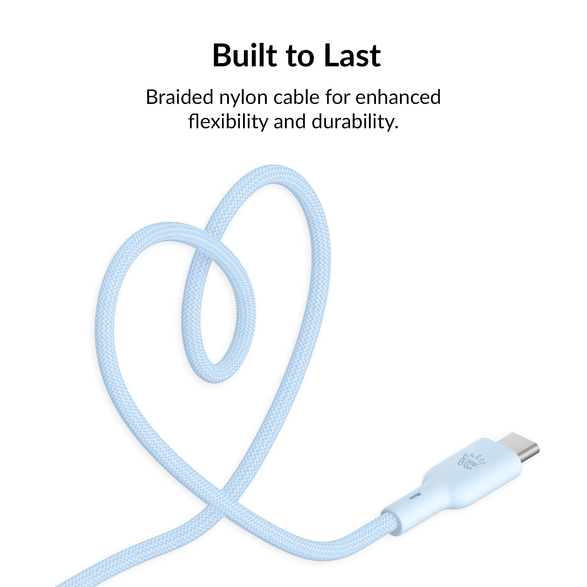 Whisper Blue Fast Charging Cable, 6ft USB-C