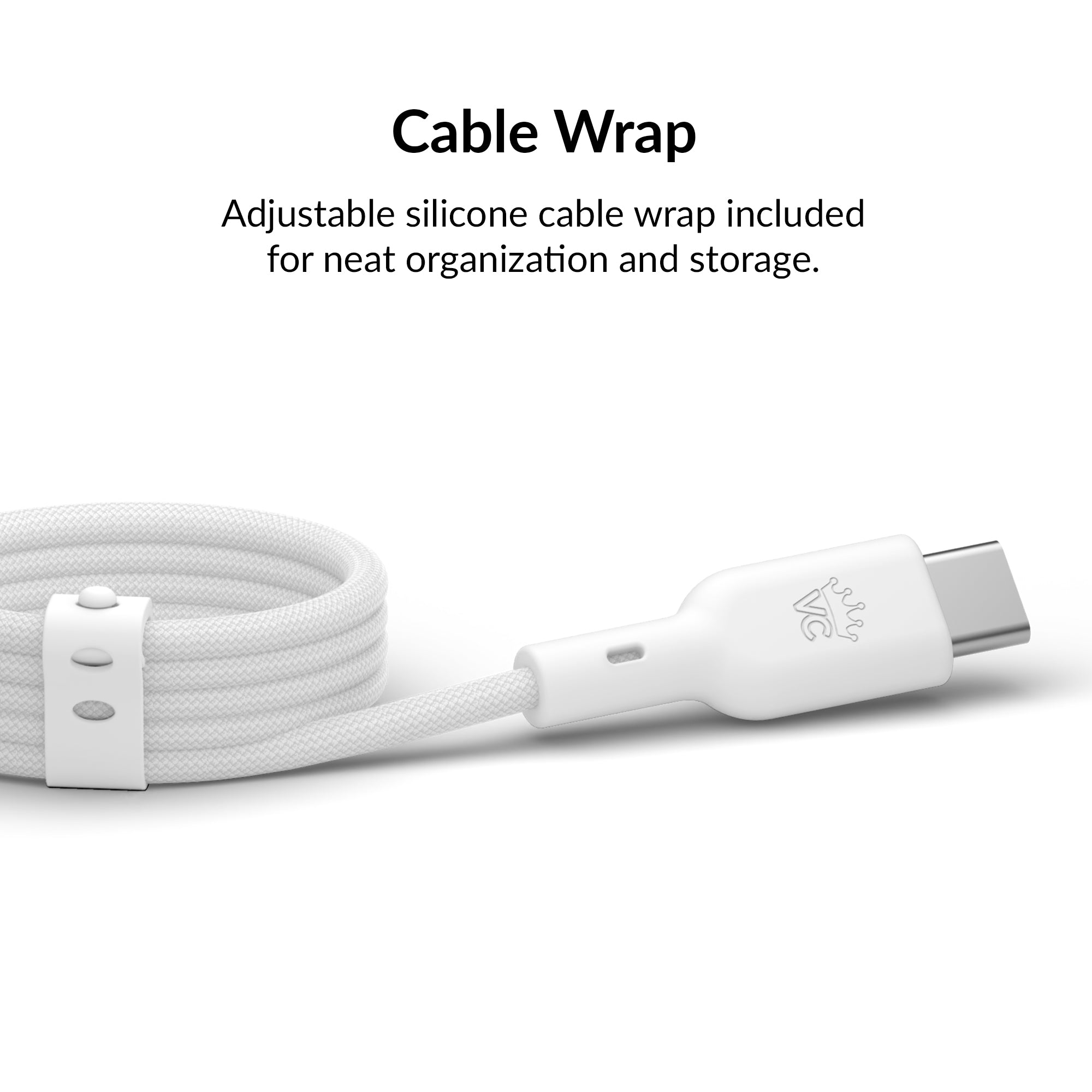 White Fast Charging Cable, 6ft USB-C