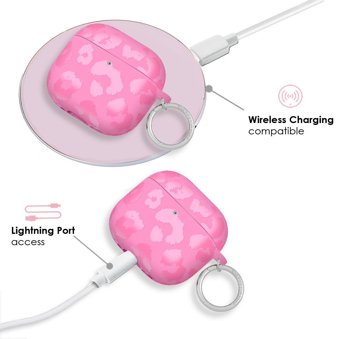 Hot Pink Leopard AirPod Case