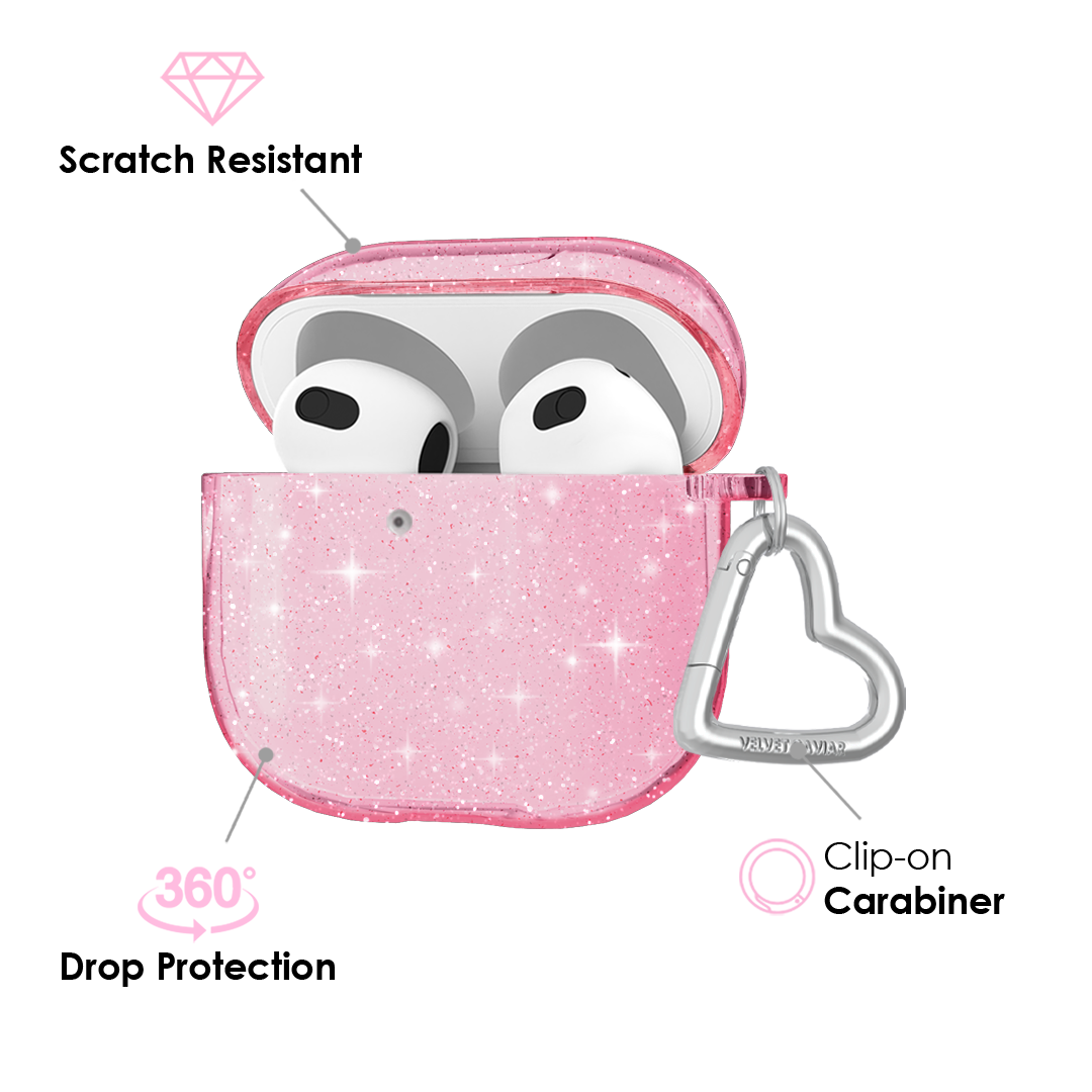 Pink Stardust Glitter AirPod Case