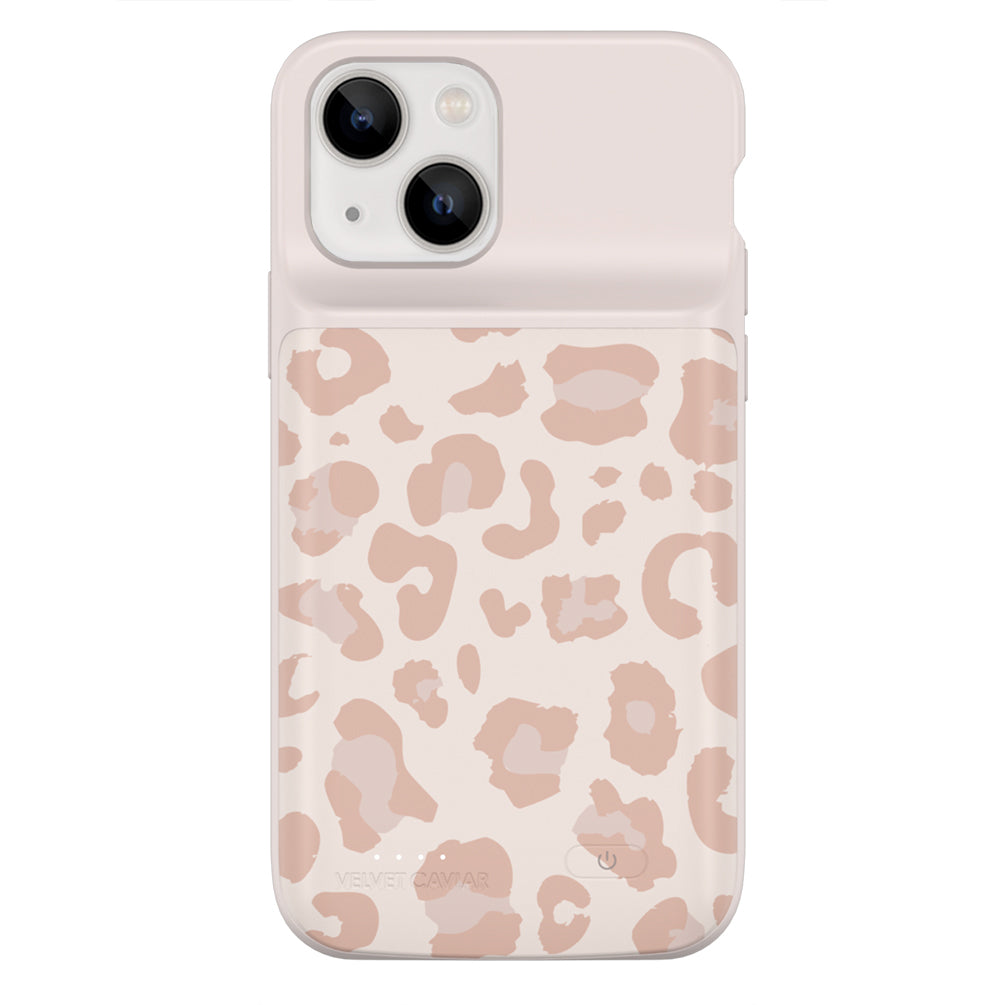 Blush Leopard iPhone Charging Case