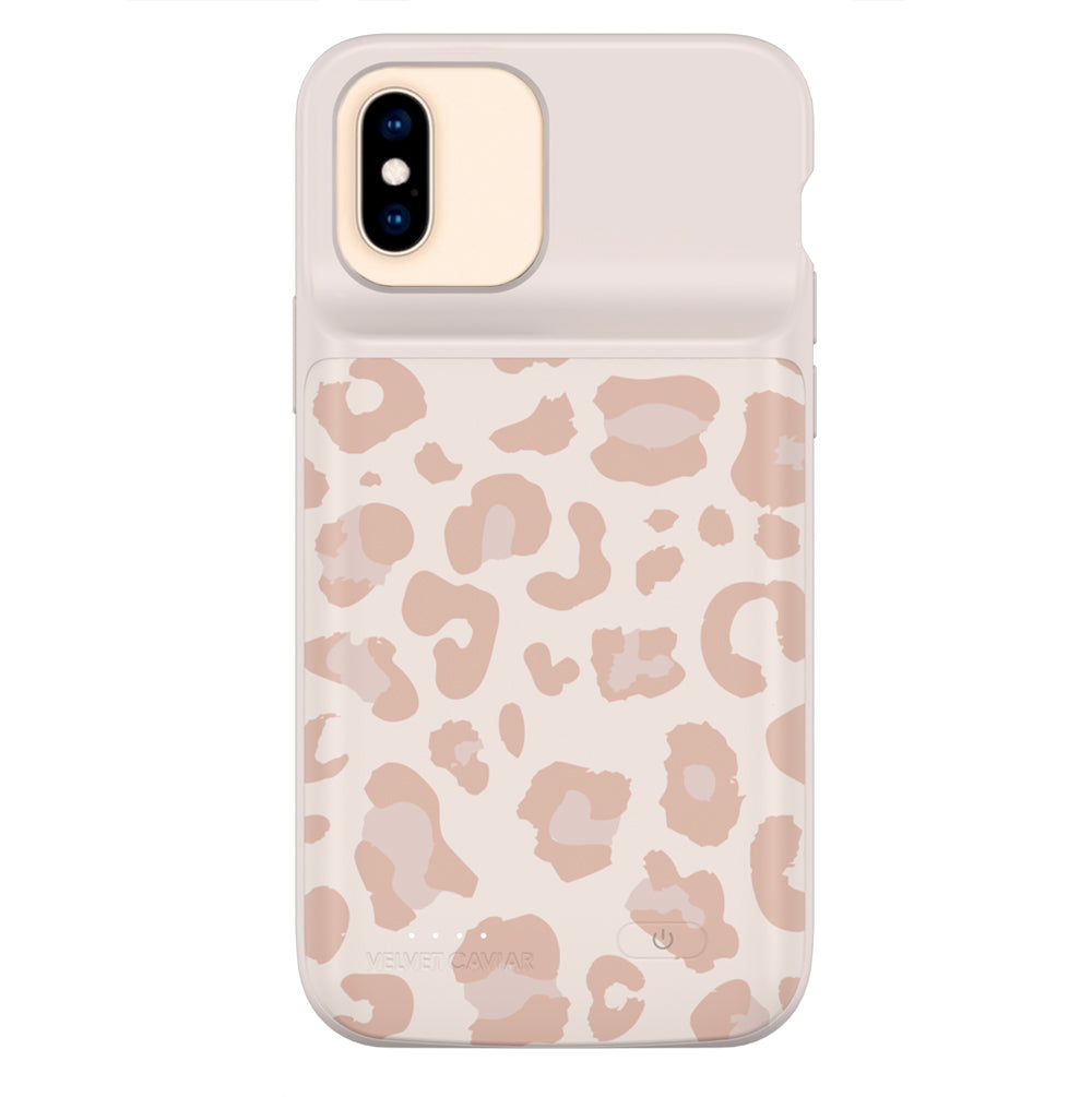 Blush Leopard iPhone Charging Case