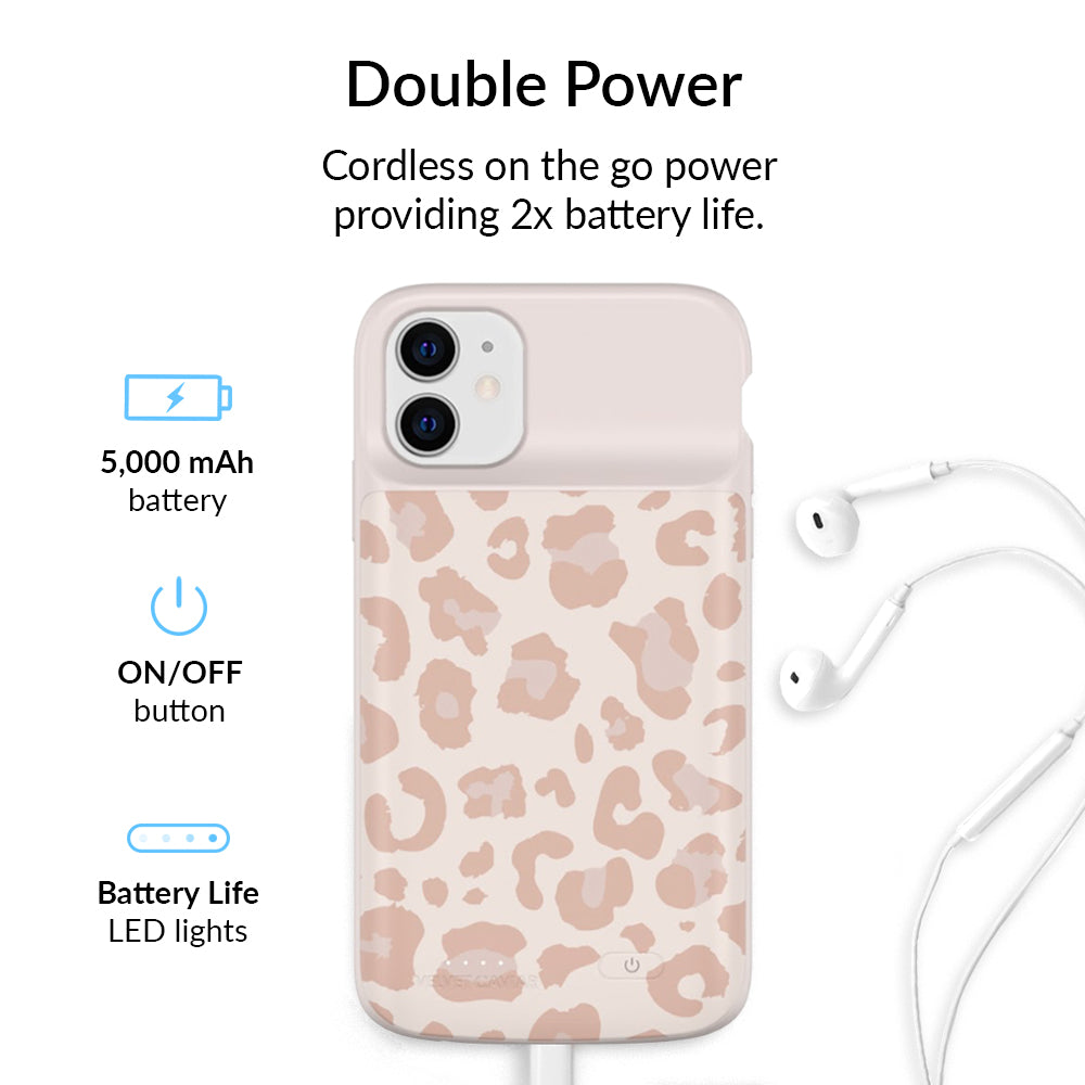 Blush Leopard iPhone Charging Case