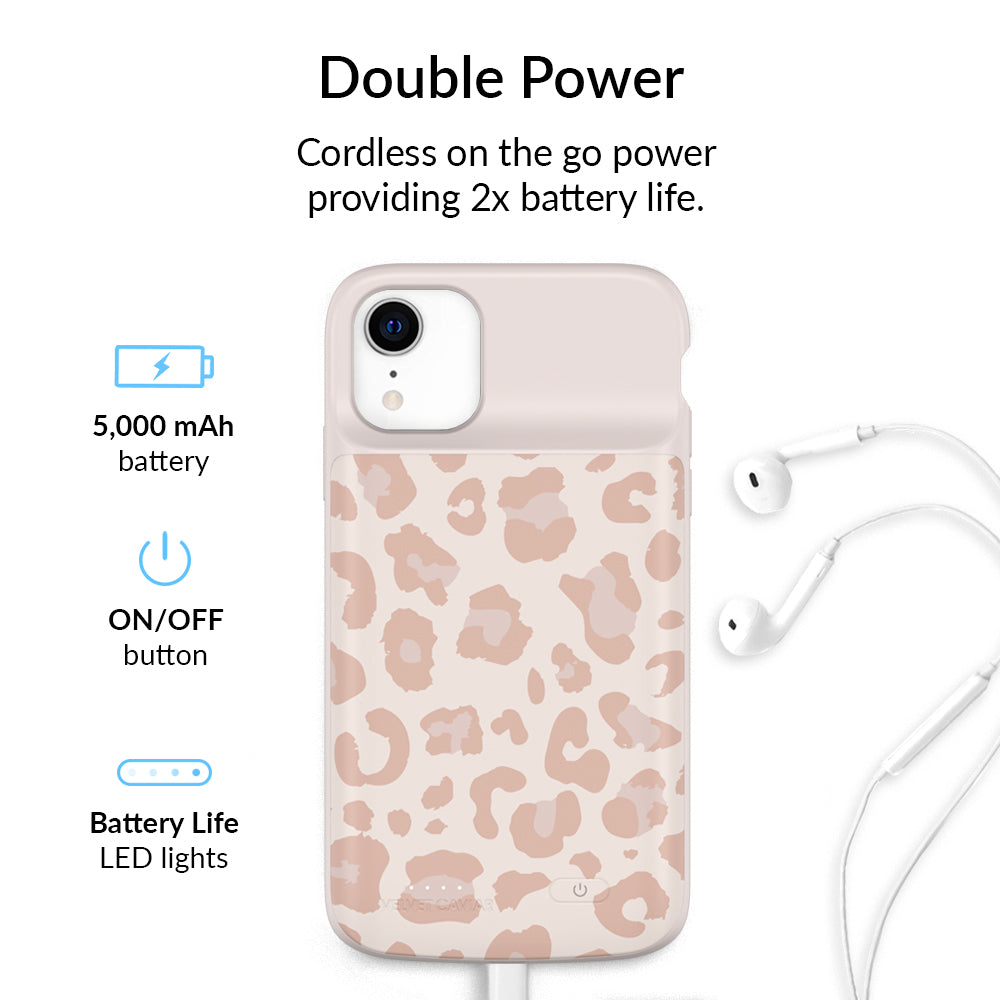 Blush Leopard iPhone Charging Case