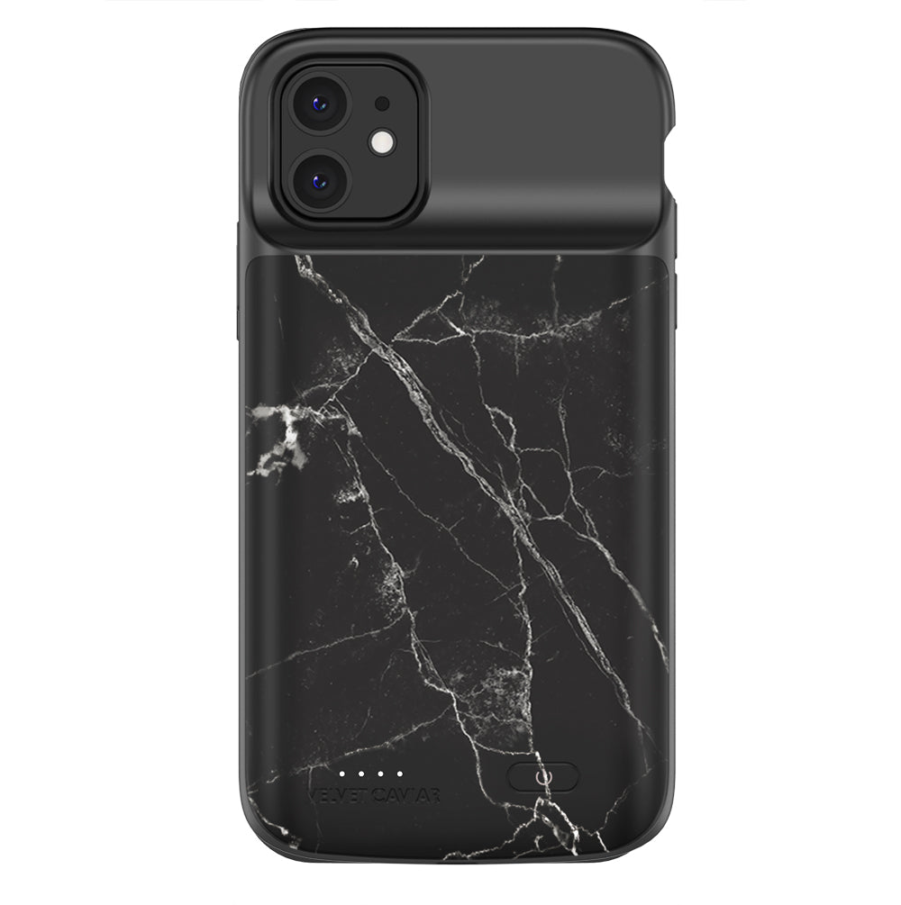 Black Marble iPhone Charging Case