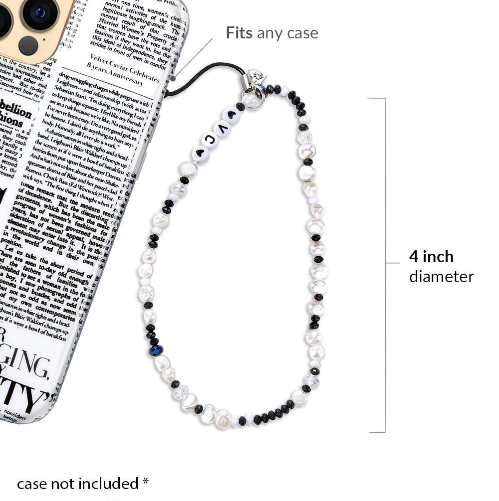 Black & White Phone Charm
