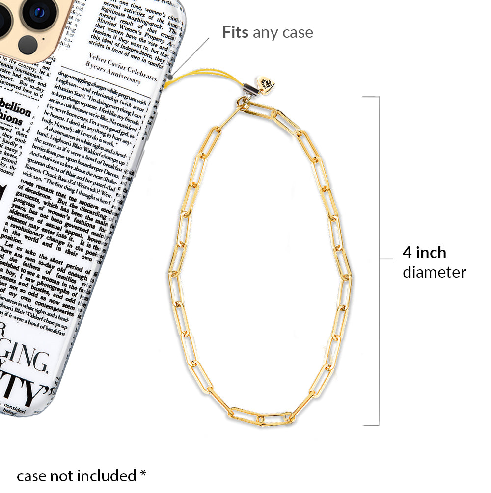 Gold Chain Phone Charm