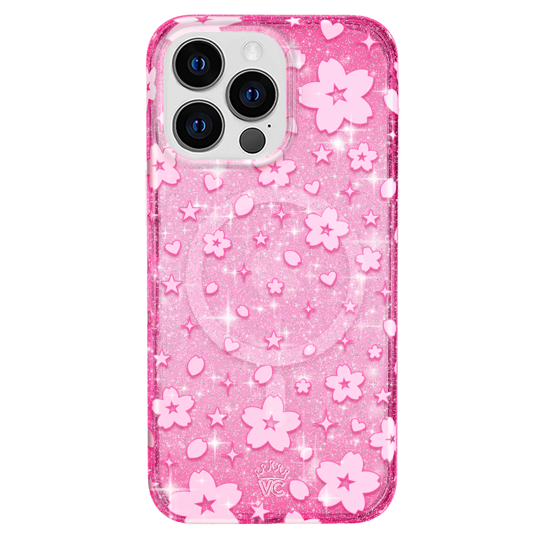 Cherry Blossom Glitter iPhone Case