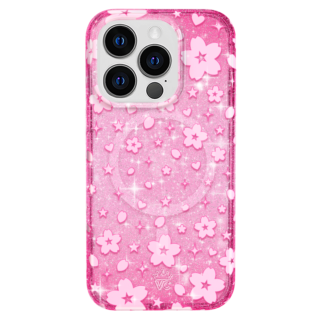 Cherry Blossom Glitter iPhone Case