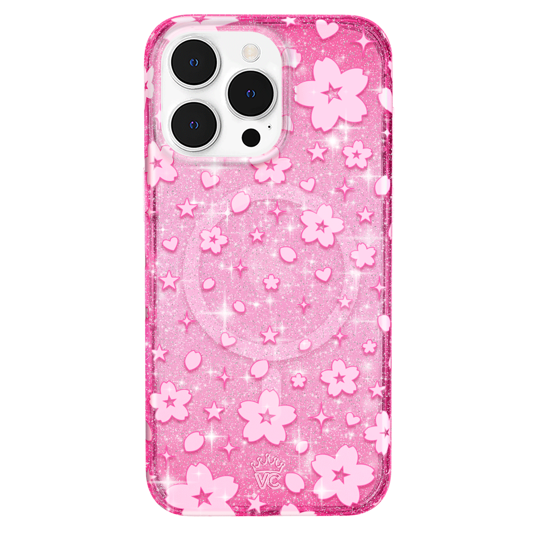 Cherry Blossom Glitter iPhone Case