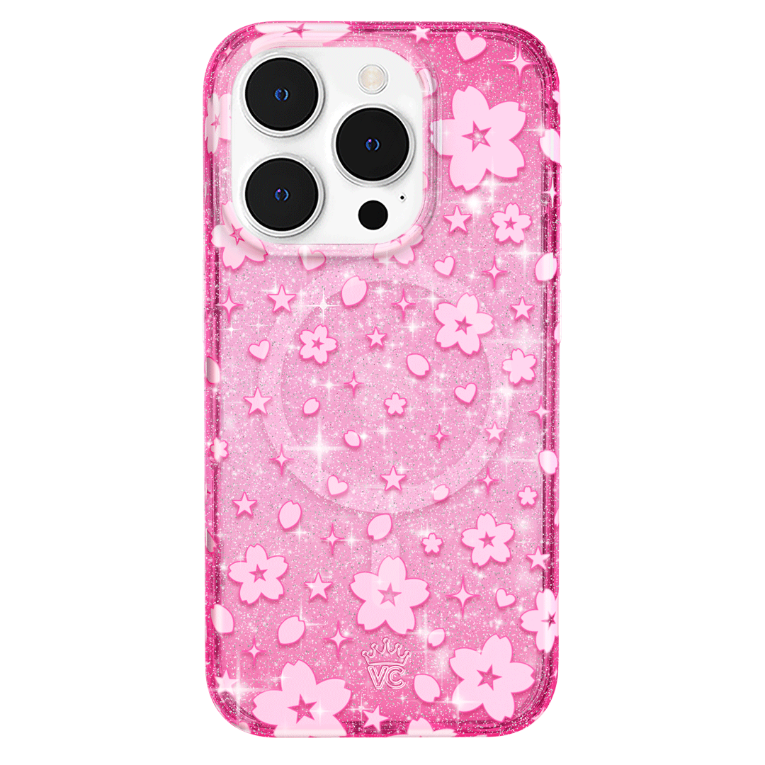 Cherry Blossom Glitter iPhone Case