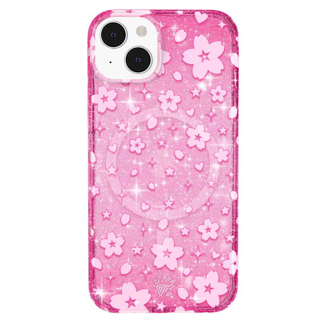 Cherry Blossom Glitter iPhone Case