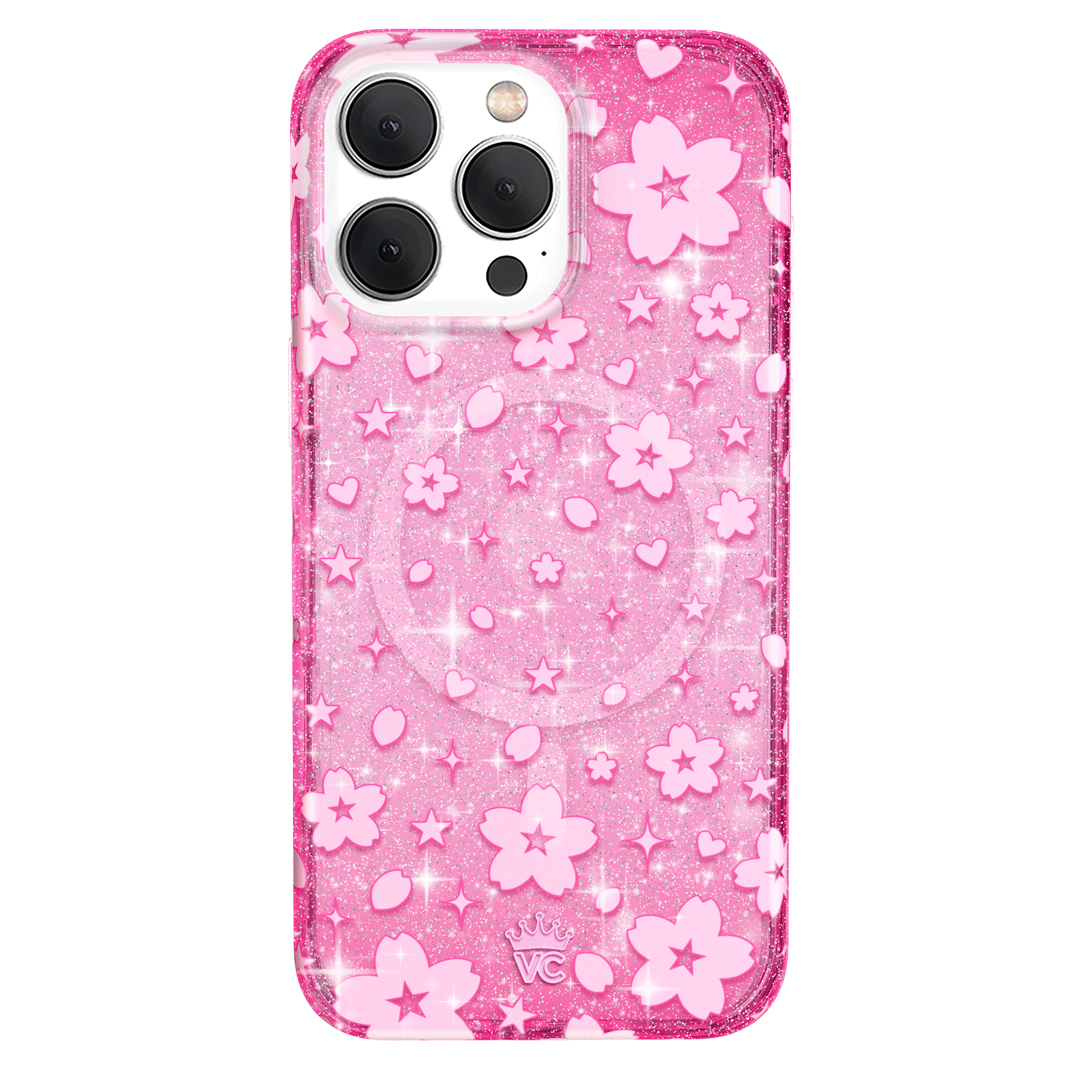Cherry Blossom Glitter iPhone Case