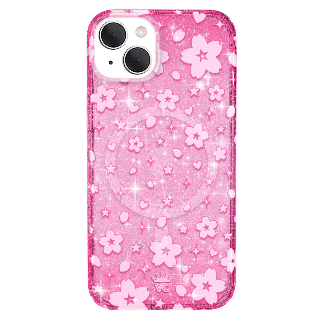 Cherry Blossom Glitter iPhone Case